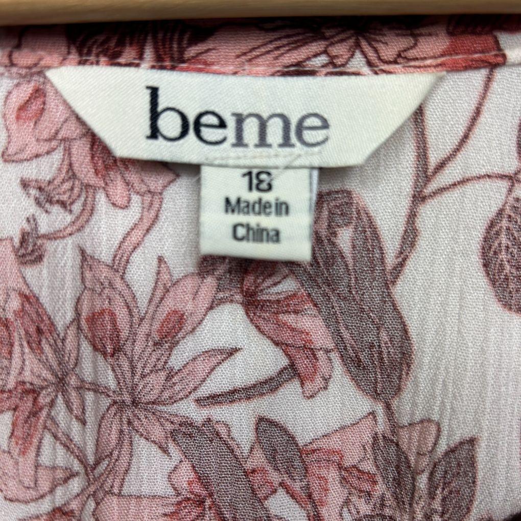 Beme Pink Floral Top - Size 16