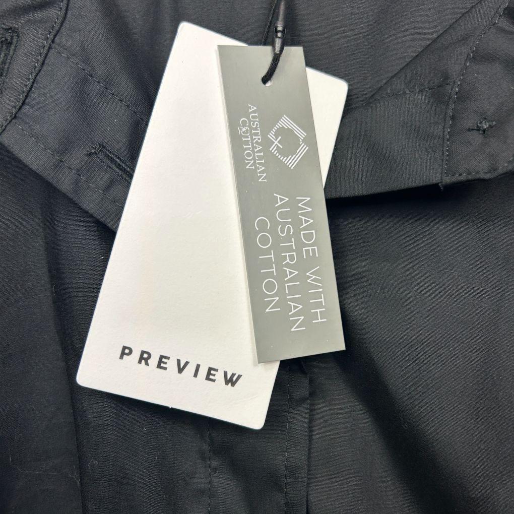Preview Black Cotton Crop Top - Size 16