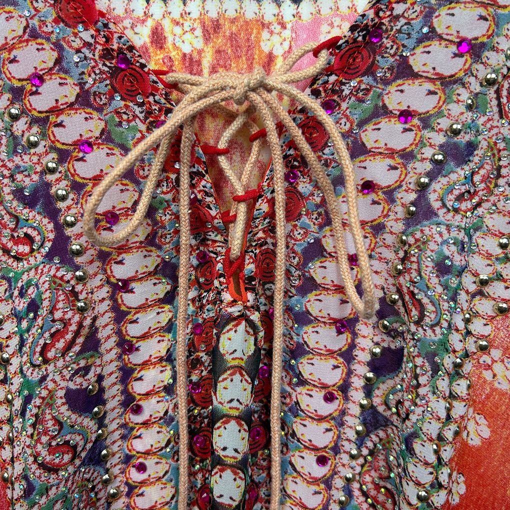Periwinkle Multicoloured Kaftan Top - One Size