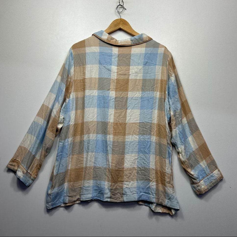 Peter Alexander Blue Check Pyjama Top - Size 1+