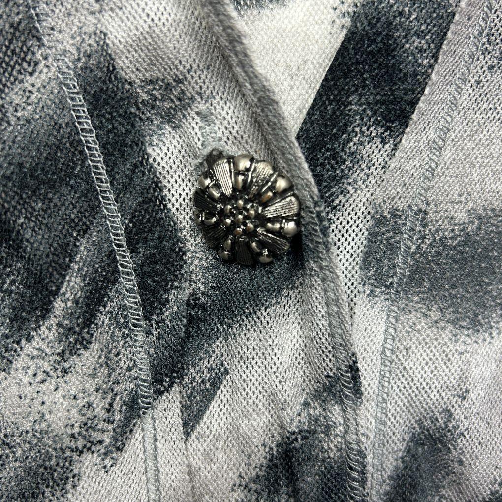 Kamiko Grey Sheer Jacket Top - Size 16