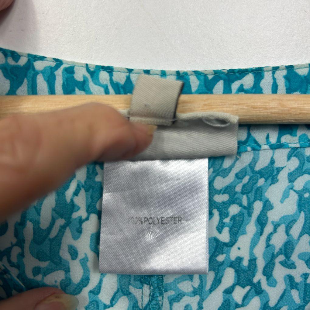 Autograph Teal Print Top - Size 16