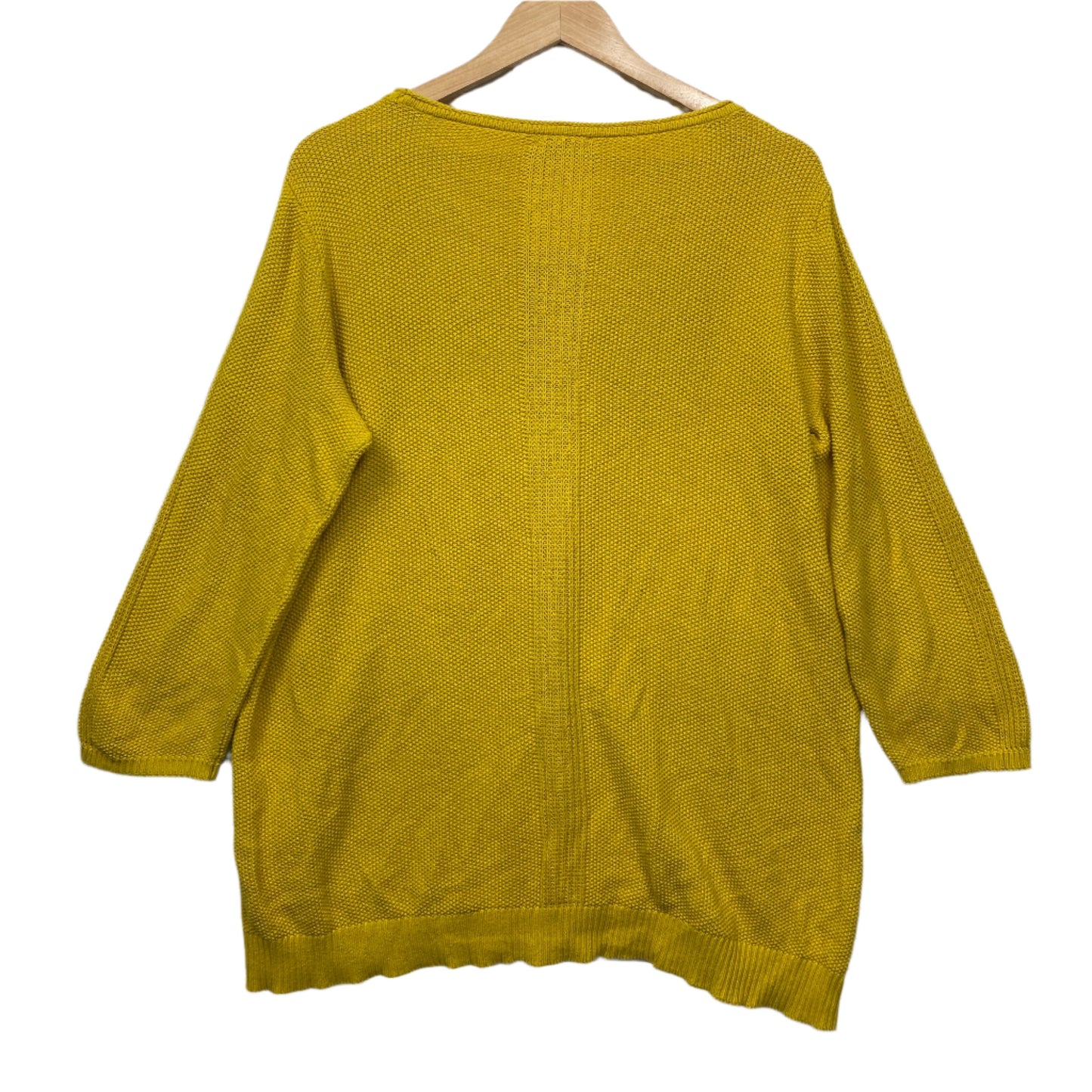 Katies Knitted Top Size XL Mustard Long Sleeve Cotton