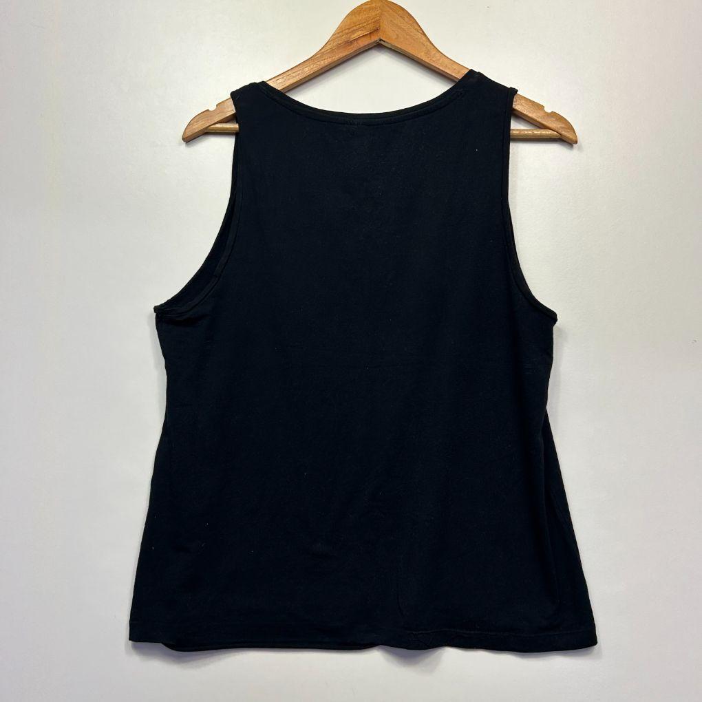 Anko Black Cotton Tank - Size 20