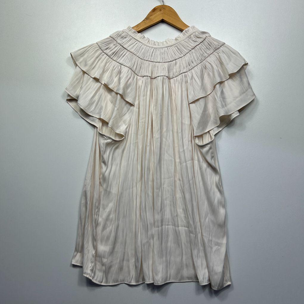 Preview Cream Ruffle Top - Size 20