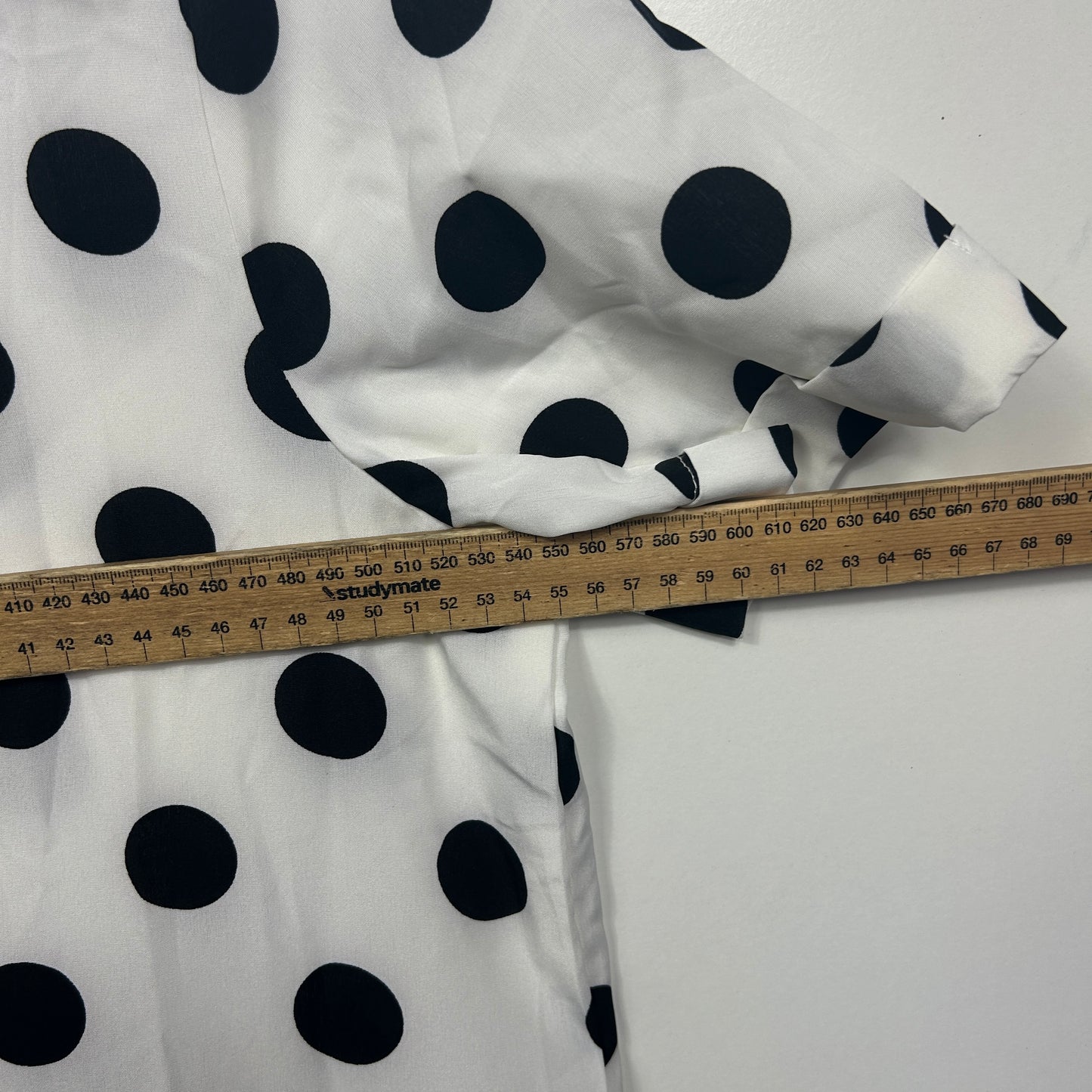 Shein White Polka Dot Shirt Dress - Size XL