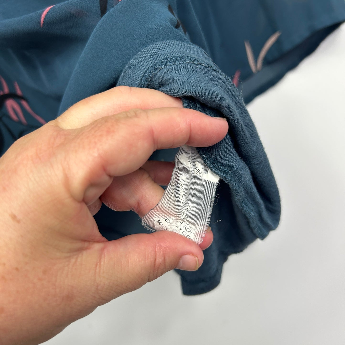 Regatta Teal Floral Pleated Top - Size 16