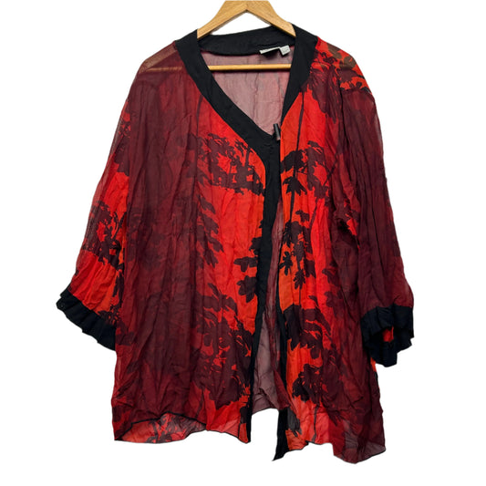 Taking Shape Top Size 24 Multicoloured Long Sleeve Sheer