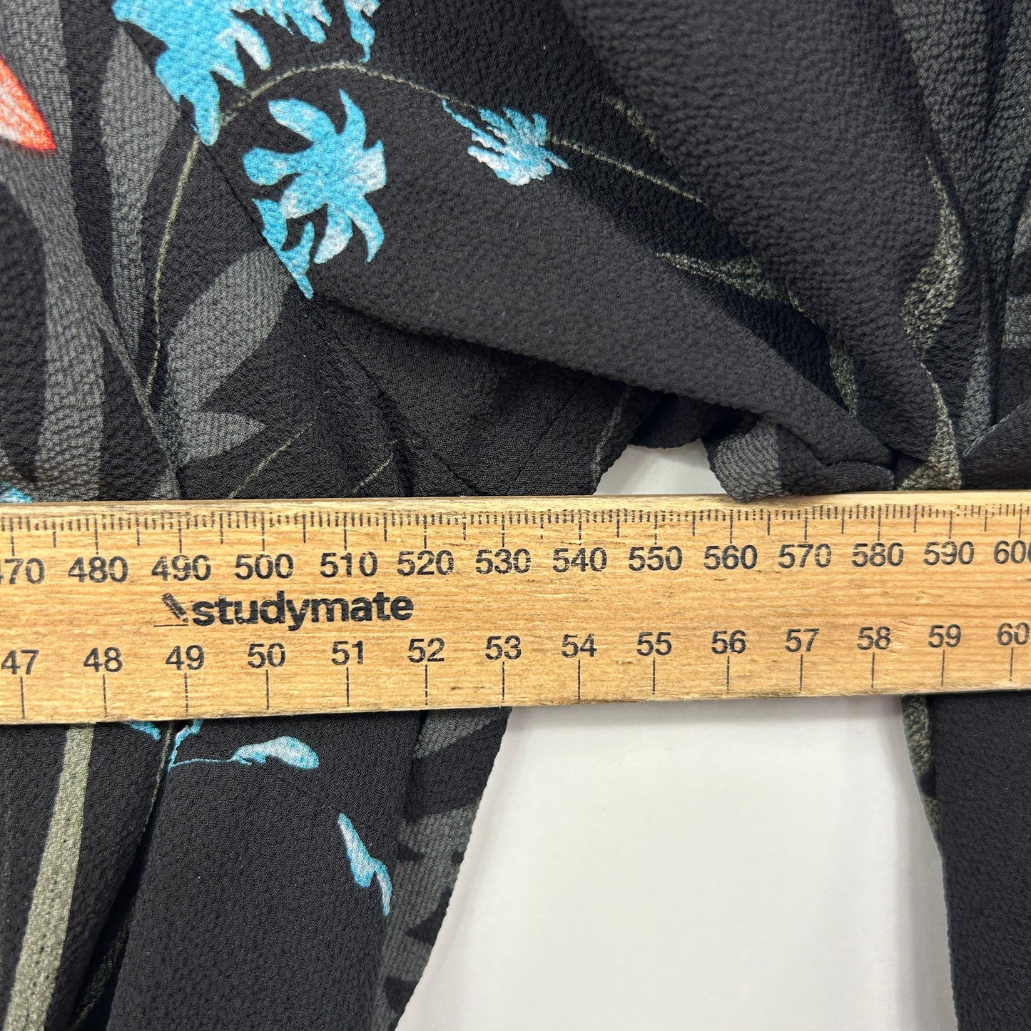 City Chic Black Floral Bell Sleeve Dress - Size 22/XL