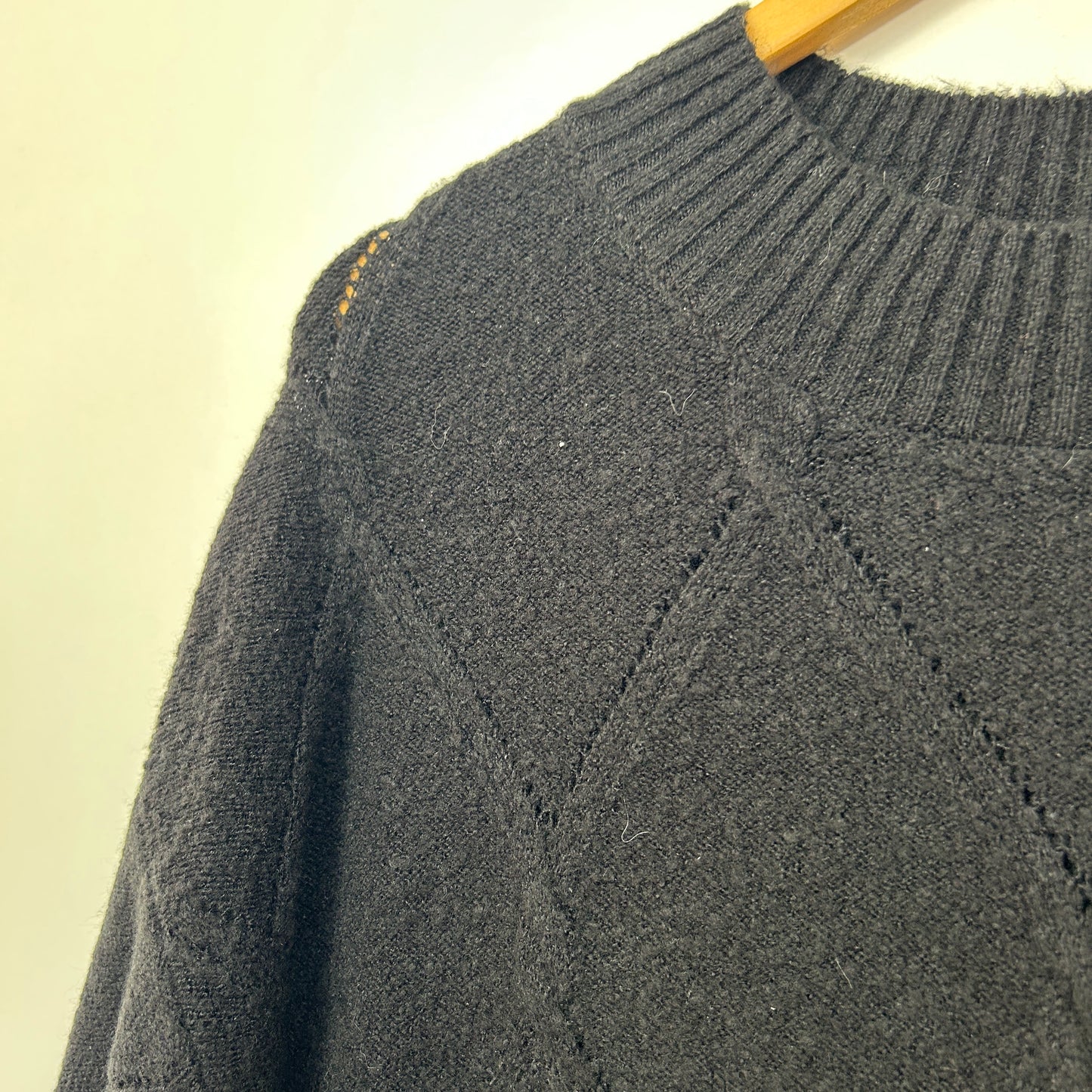 Rockmans Black Knit Jumper - Size XL