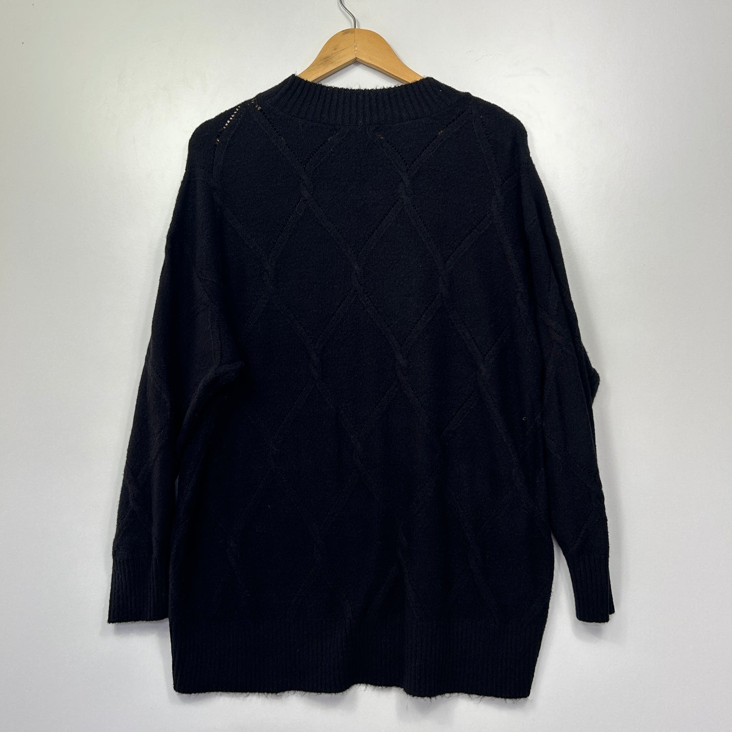 Rockmans Black Knit Jumper - Size XL