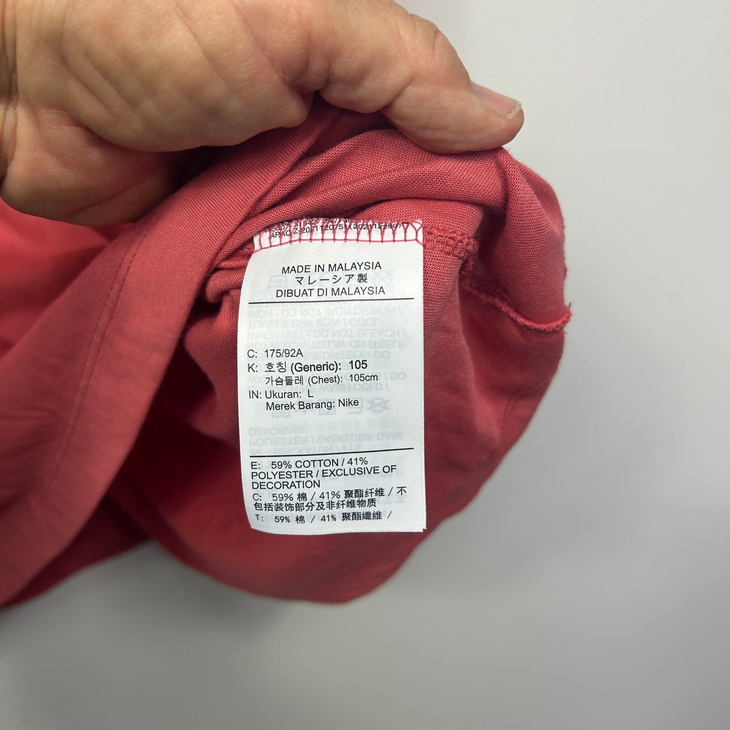 Nike Pink T-Shirt - Size L