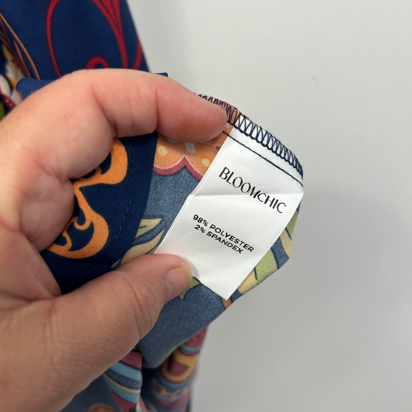 Bloomchic Navy Multicolour Floral Print Skirt - Size 30