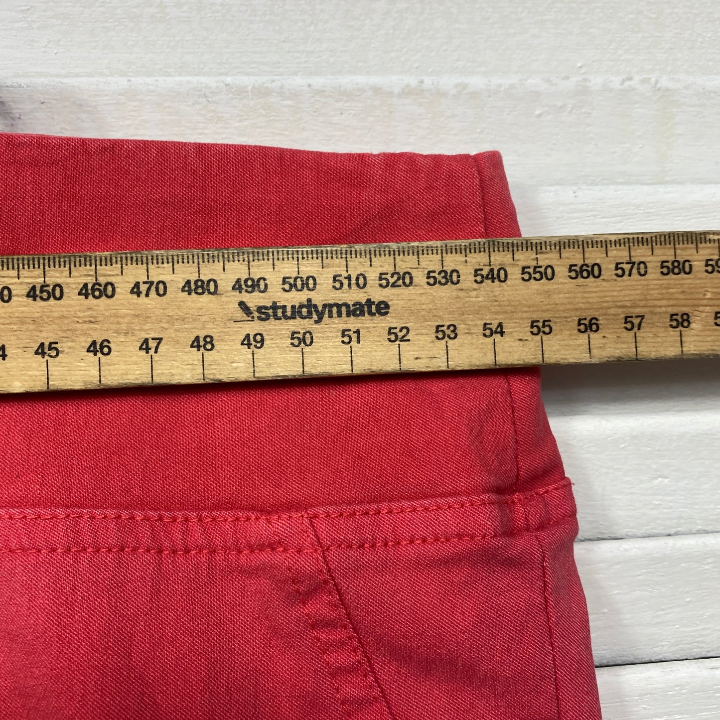 Autograph Cropped Pants Size 24 Red Pull On 3/4 Length