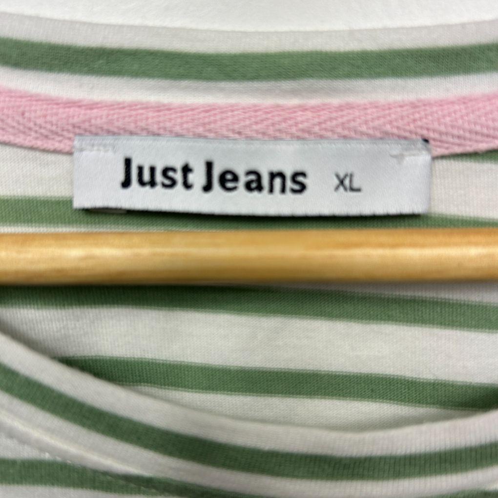 Just Jeans Striped Cotton Tee -  Size XL