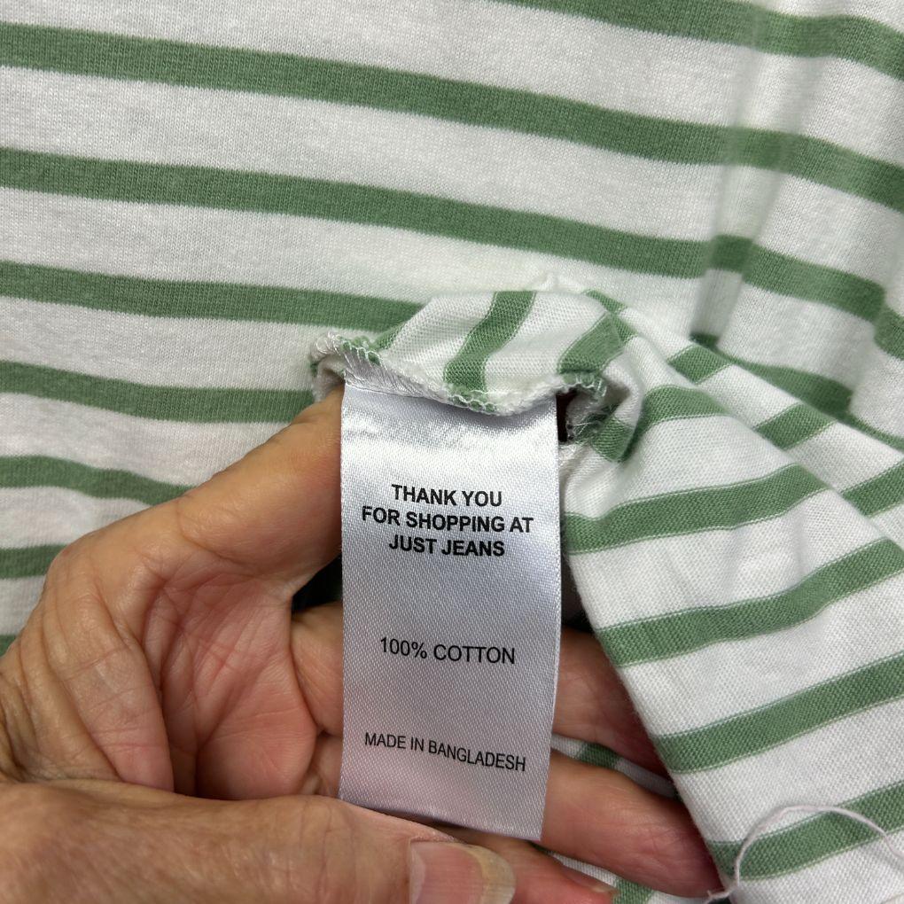 Just Jeans Striped Cotton Tee -  Size XL