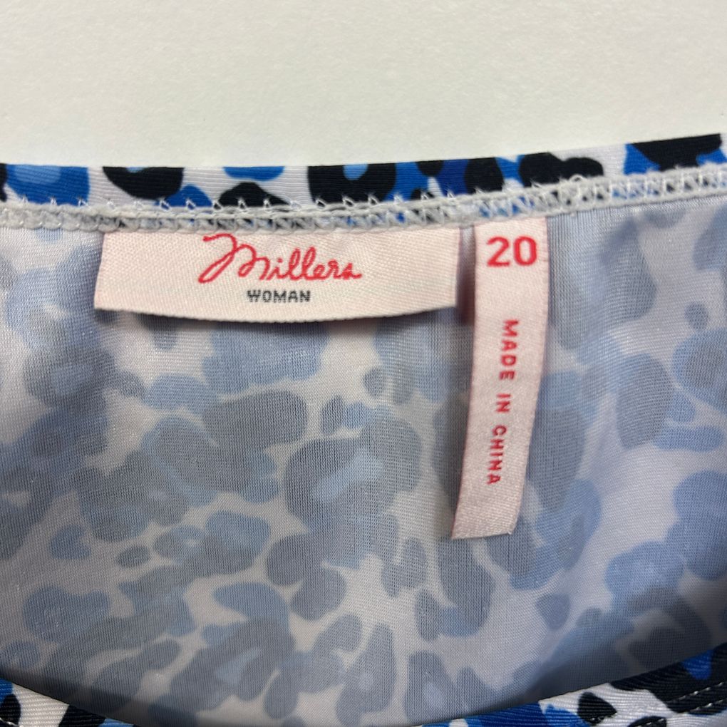 Millers Blue Tankini Swim Top - Size 20