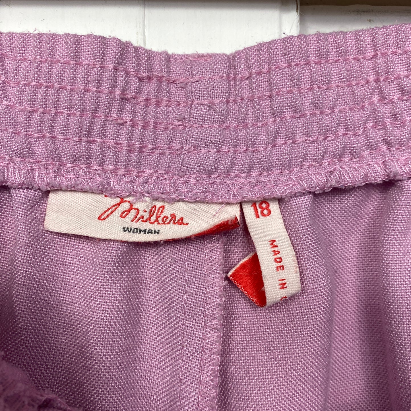 Millers Pants Size 18 Pink Pockets Elastic Waist