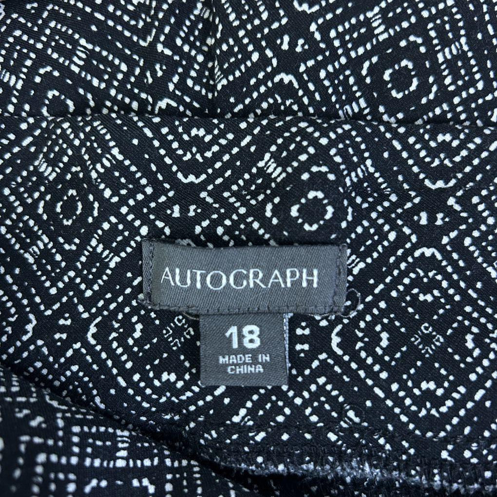 Autograph Navy Print Pants - Size 18
