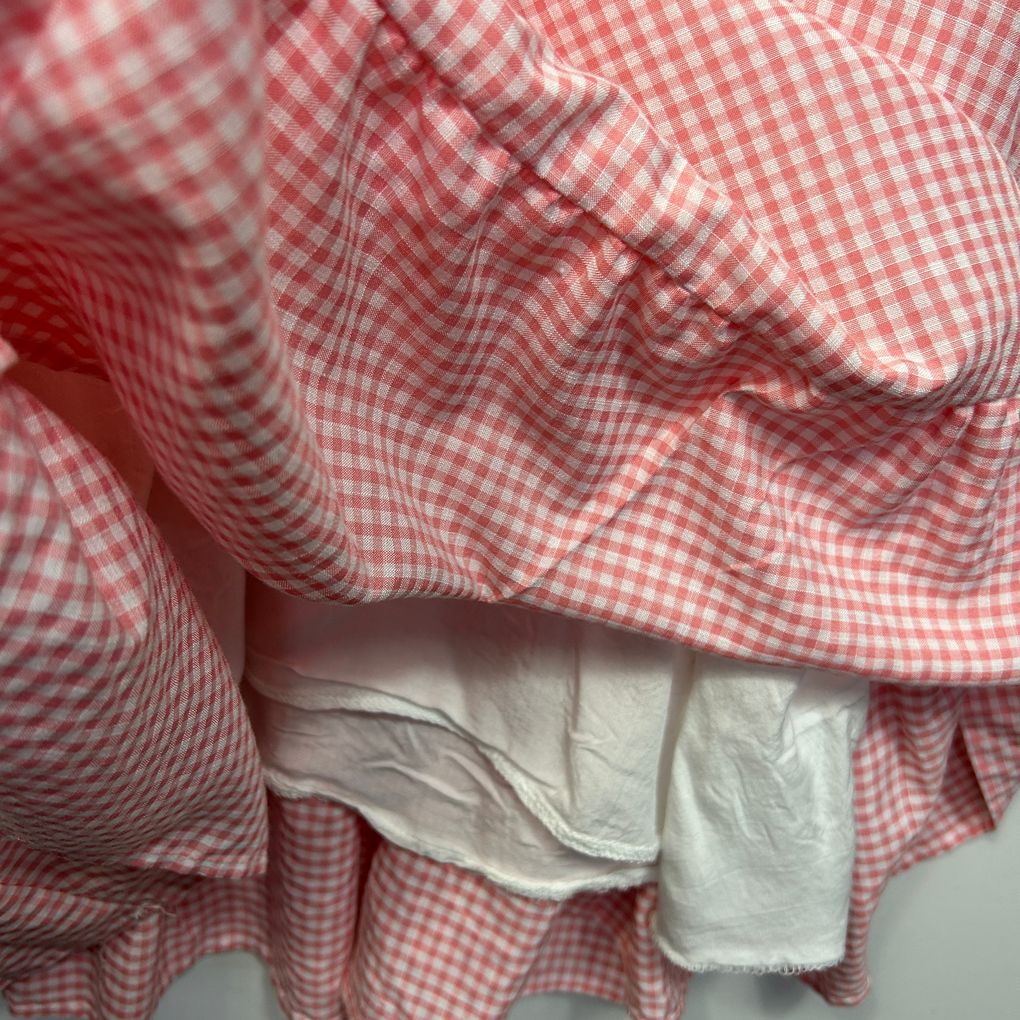 Orange Sherbet Pink Gingham Check Dress - Size 18
