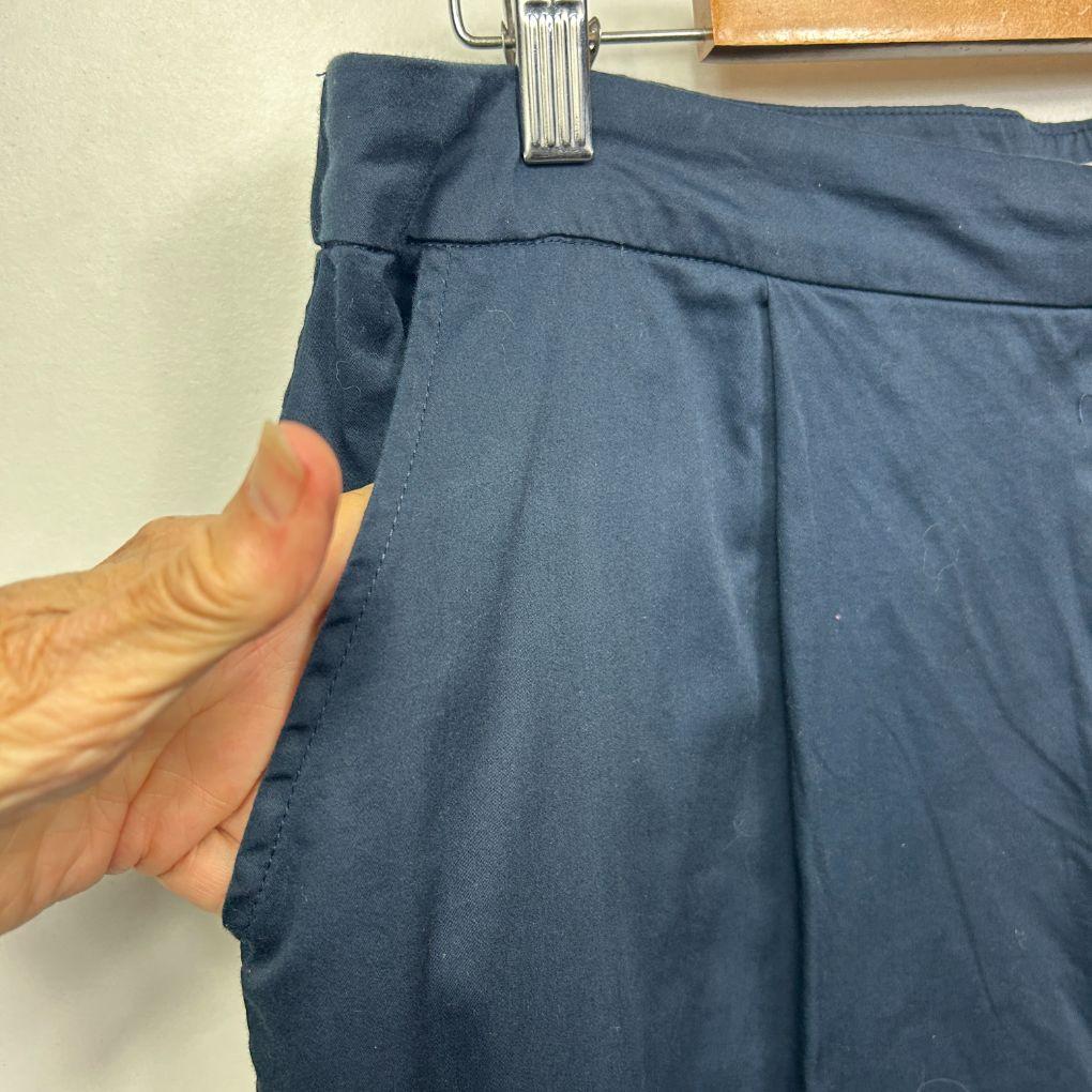 Yarra Trail Navy Cotton Crop Pants - Size 18