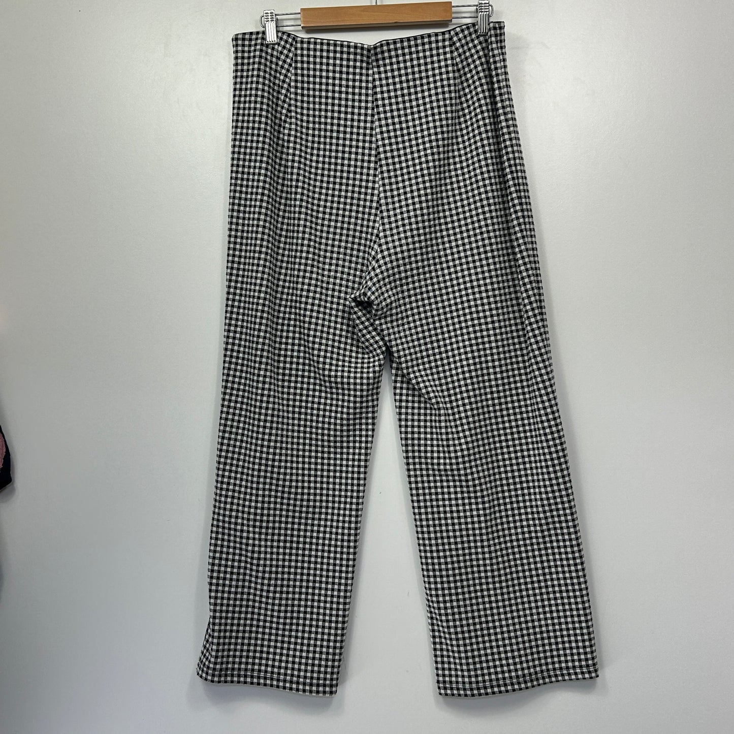 Sportsgirl Black & White Gingham Check Pants - Size XL