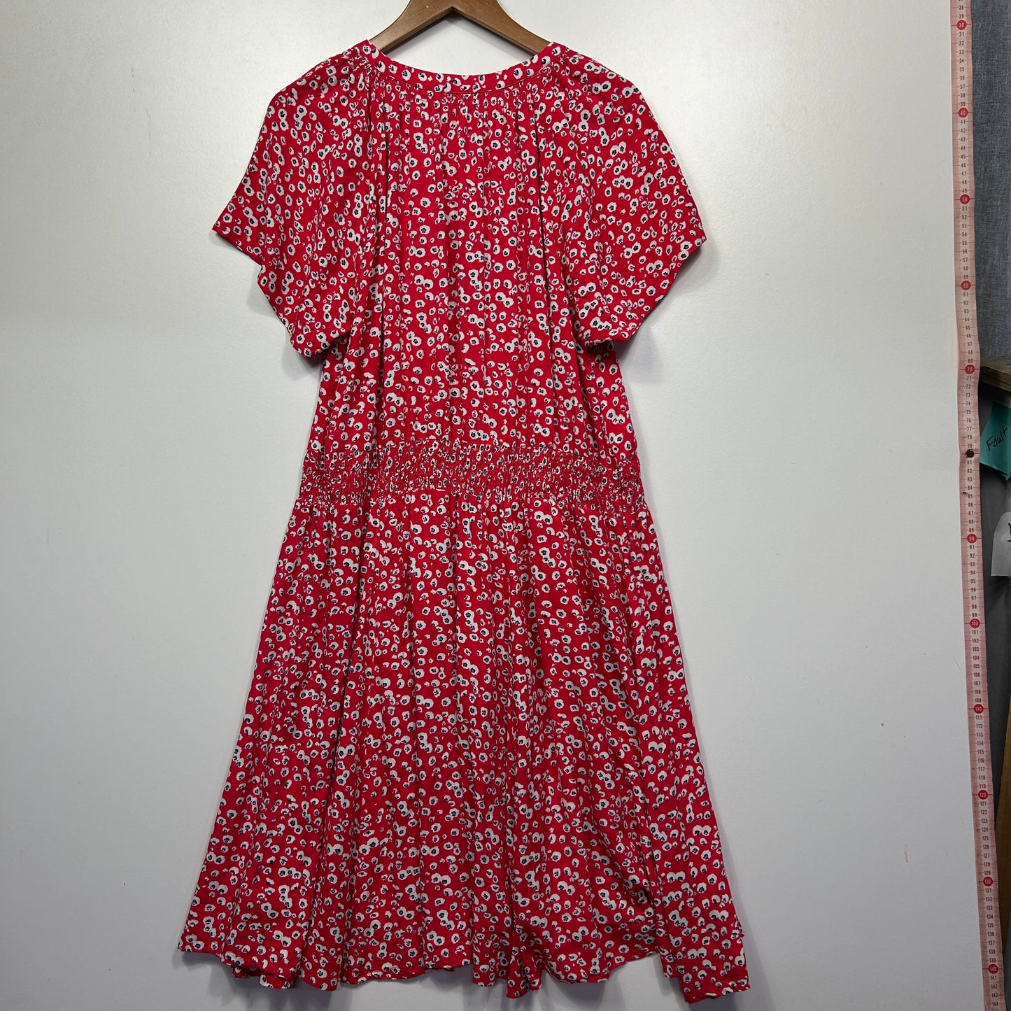 Victoria Hill Red Viscose Floral Dress - Size 18