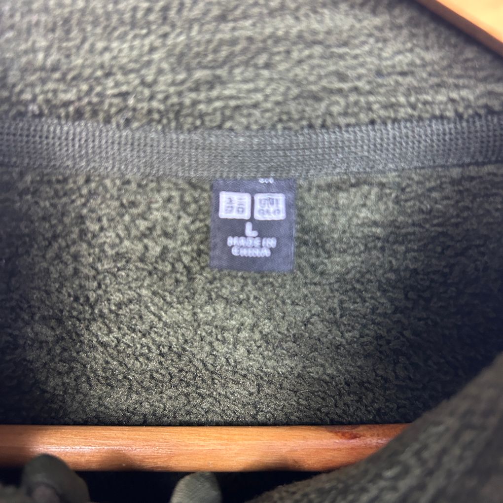 Uniqlo Green Full Zip Up Jumper  - Size L