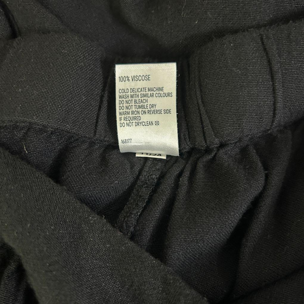 Anko Black Wide Leg Cropped Pants - Size 16
