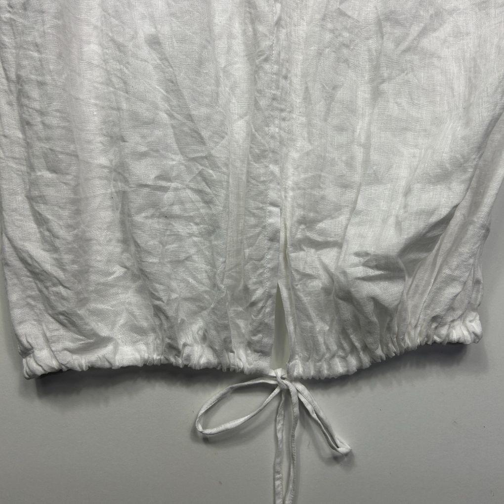 Marco Polo White Linen Vest - Size 14/16