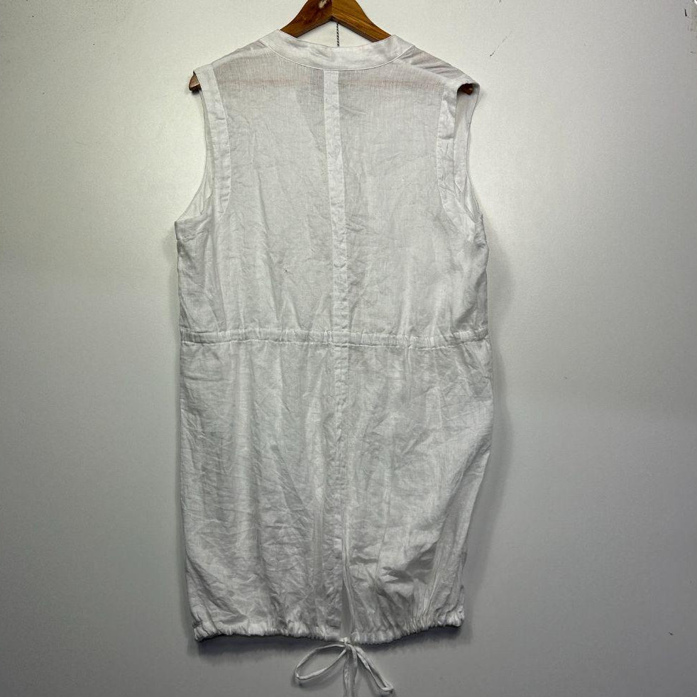 Marco Polo White Linen Vest - Size 14/16