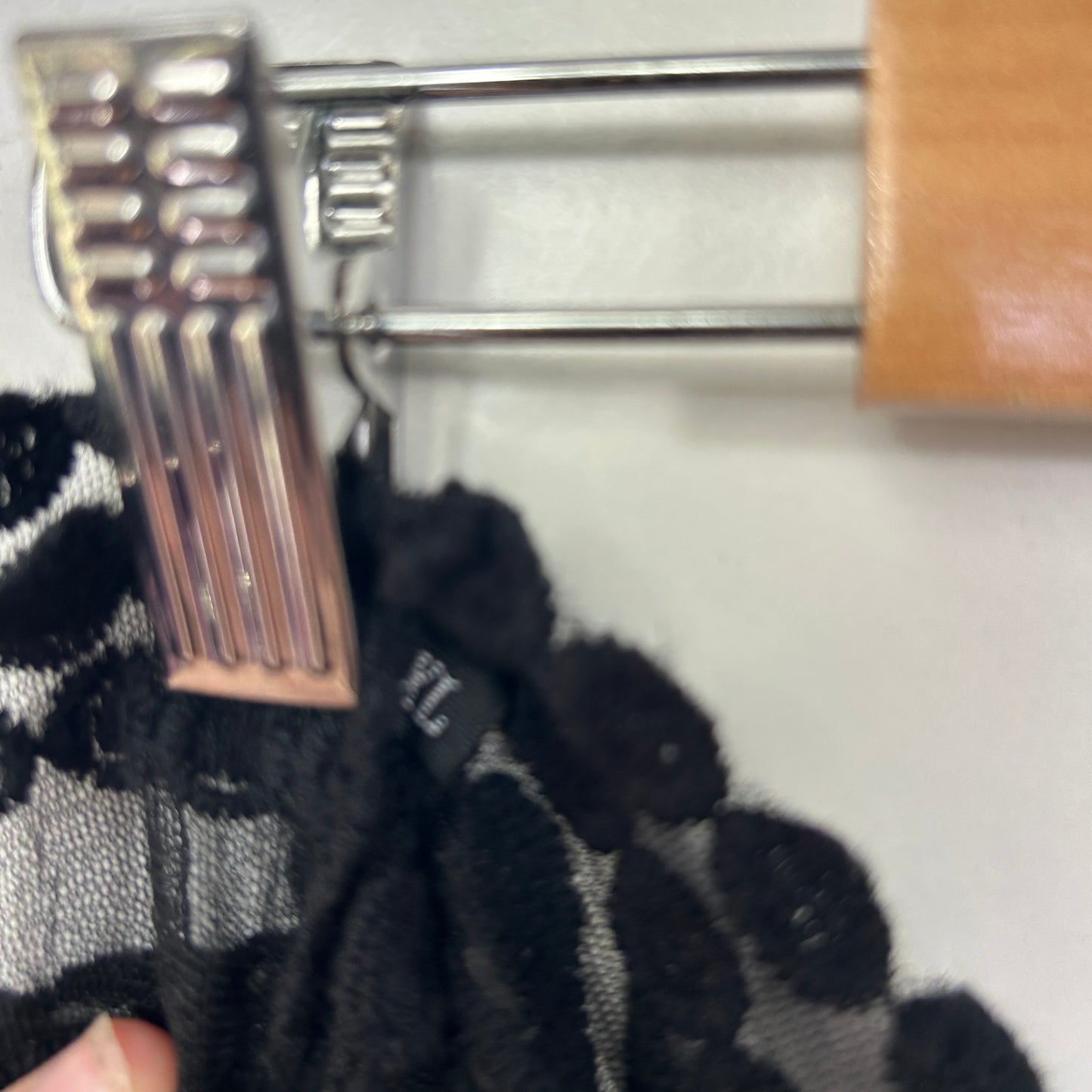 Black Lace Off-Shoulder Top - Size 14/16