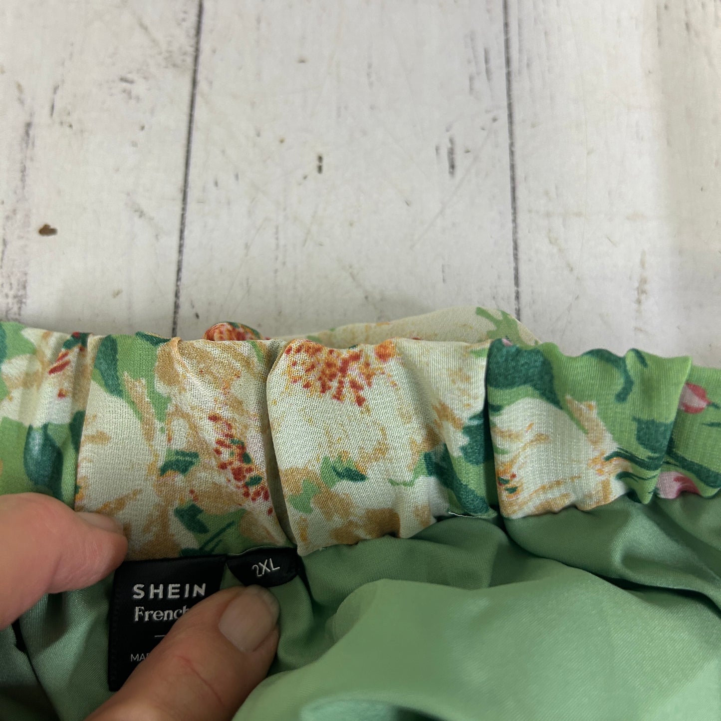 Shein Green Floral Maxi Skirt - Size 2XL