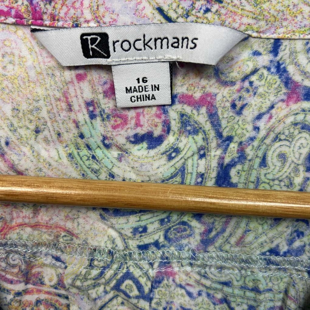 Rockmans Multicoloured Shirt - Size 16