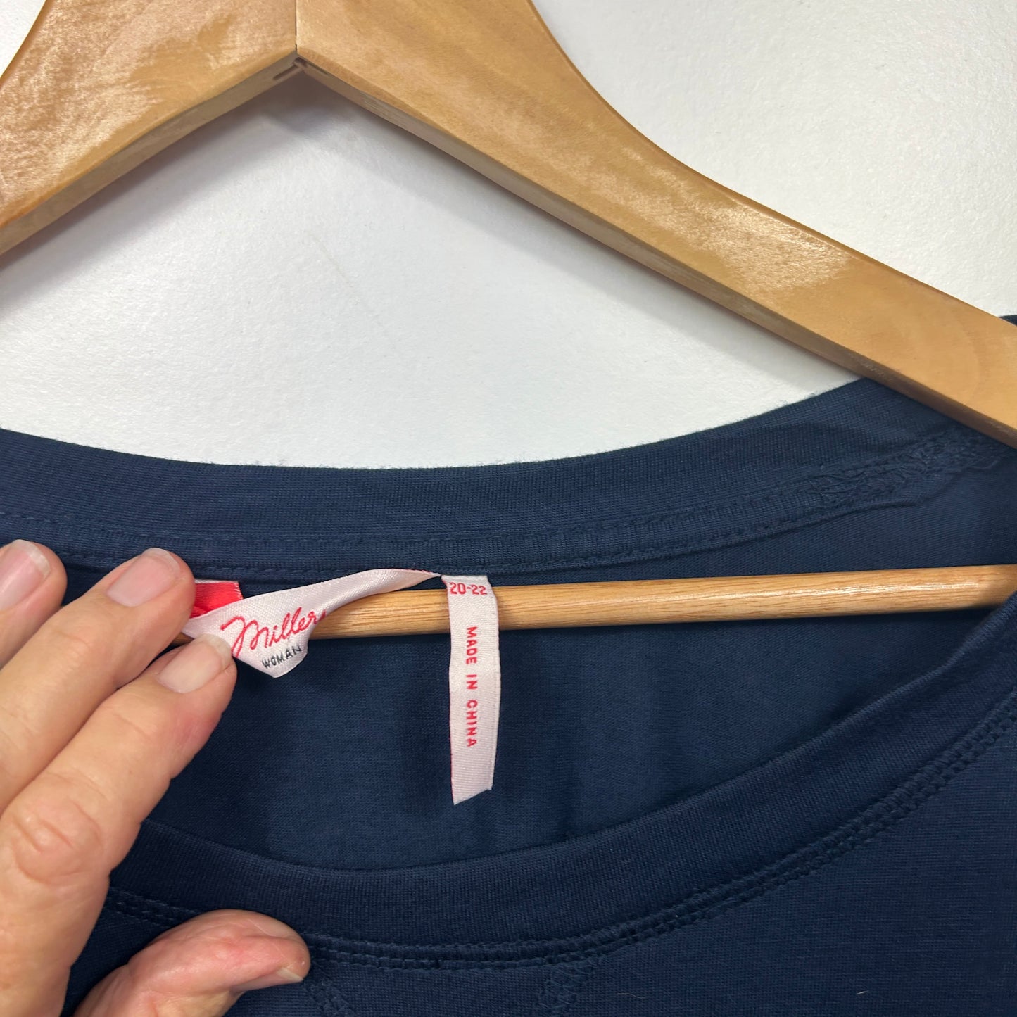 Millers Navy Long Sleeve Top - Size 20-22