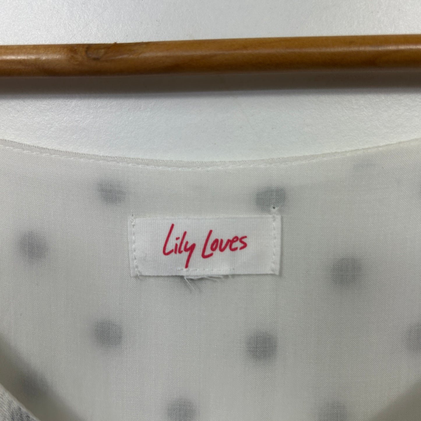 Lily Loves White & Black Polka Dot Dress - Size 18