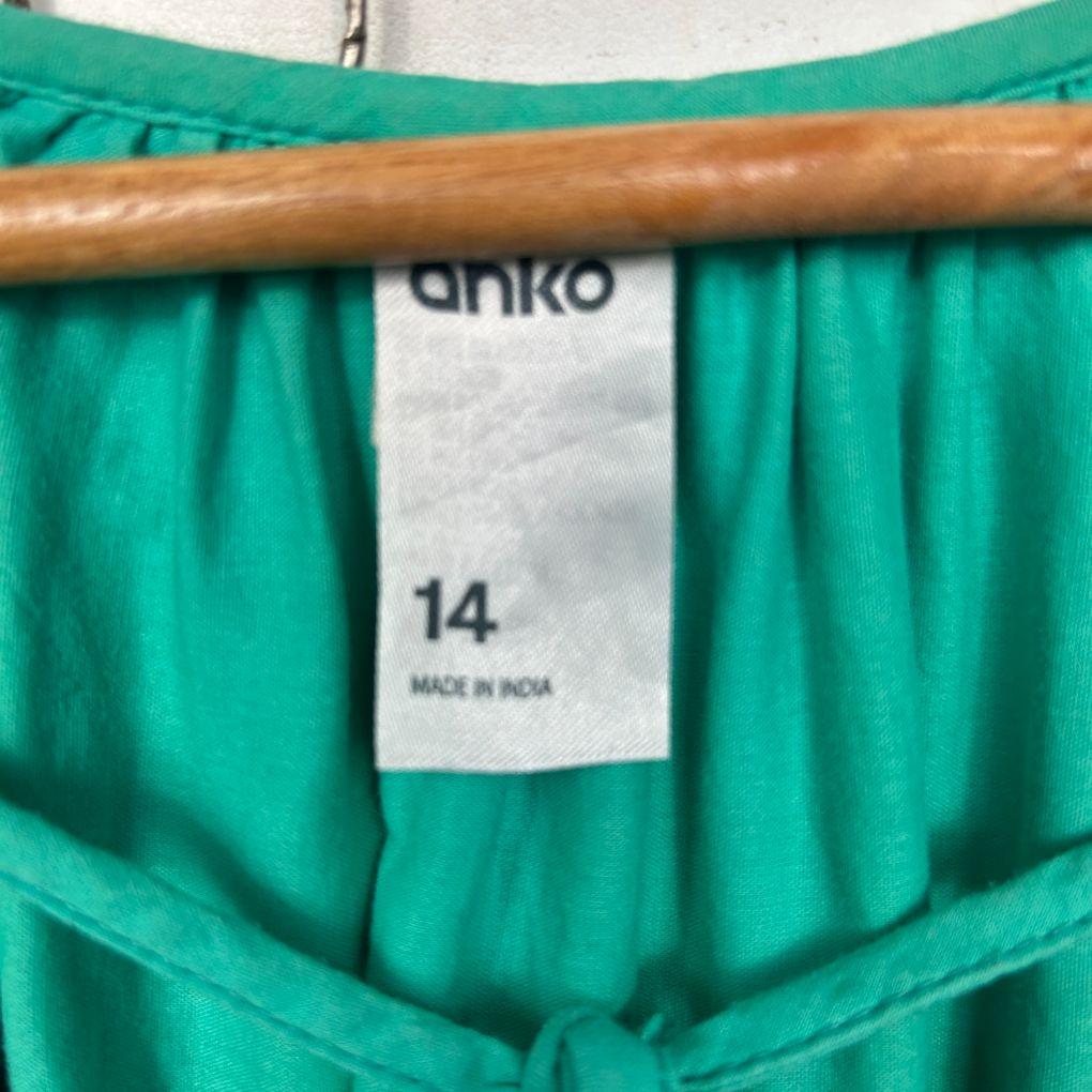 Anko Teal Peak Broderie Dress -  Size 14