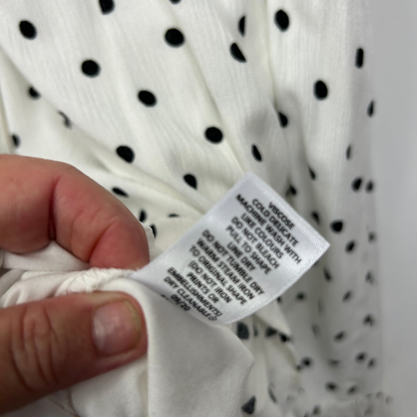 Lily Loves White & Black Polka Dot Dress - Size 18