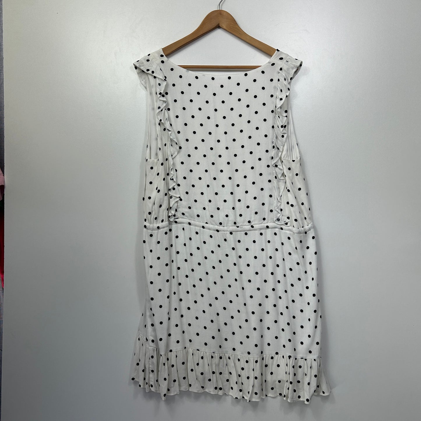 Lily Loves White & Black Polka Dot Dress - Size 18