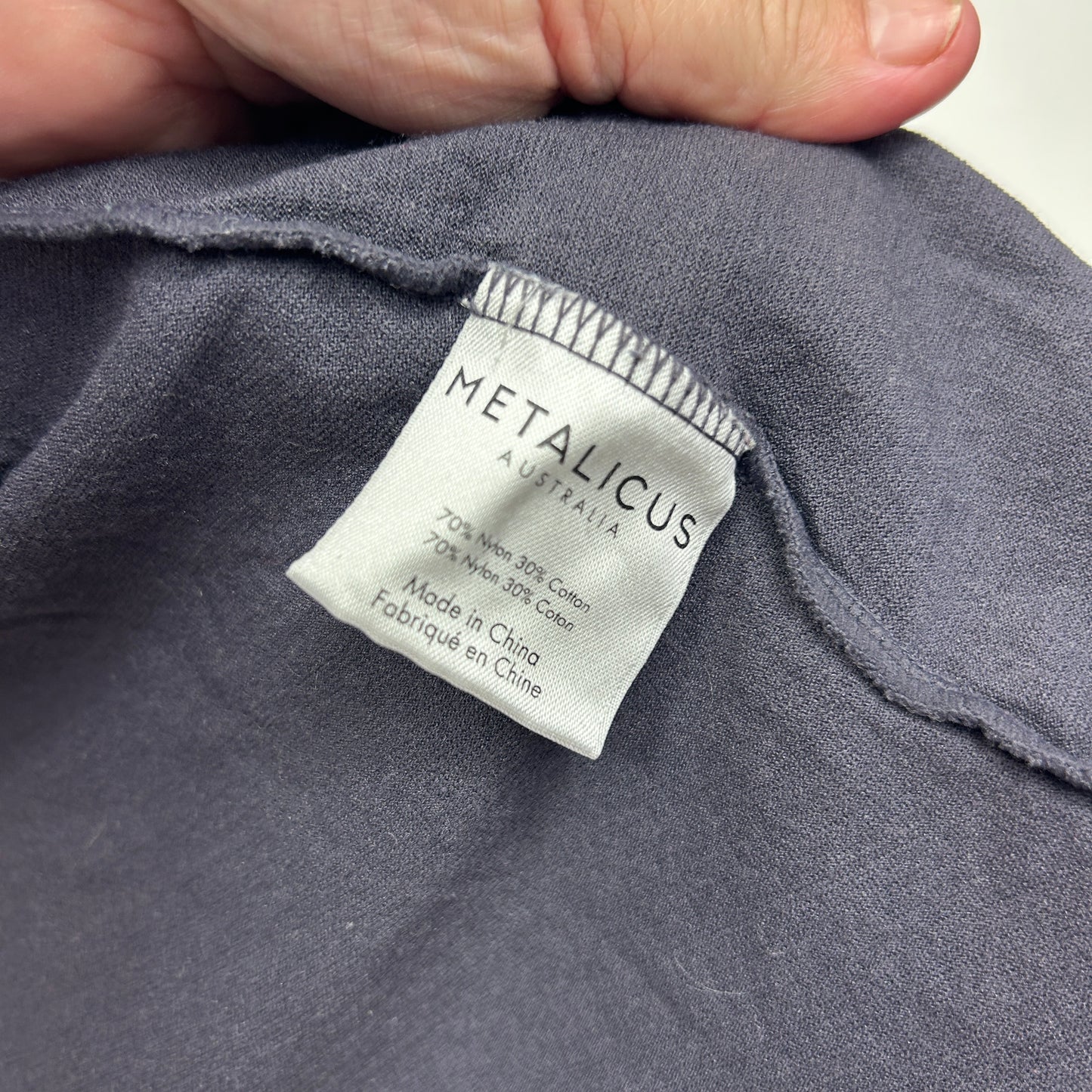 Metalicus Charcoal Grey Waterfall Top - Size 14/16 (fault