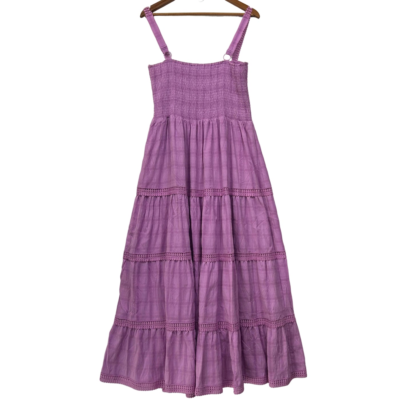 City Chic Lilac Tiered Maxi Dress - Size 16