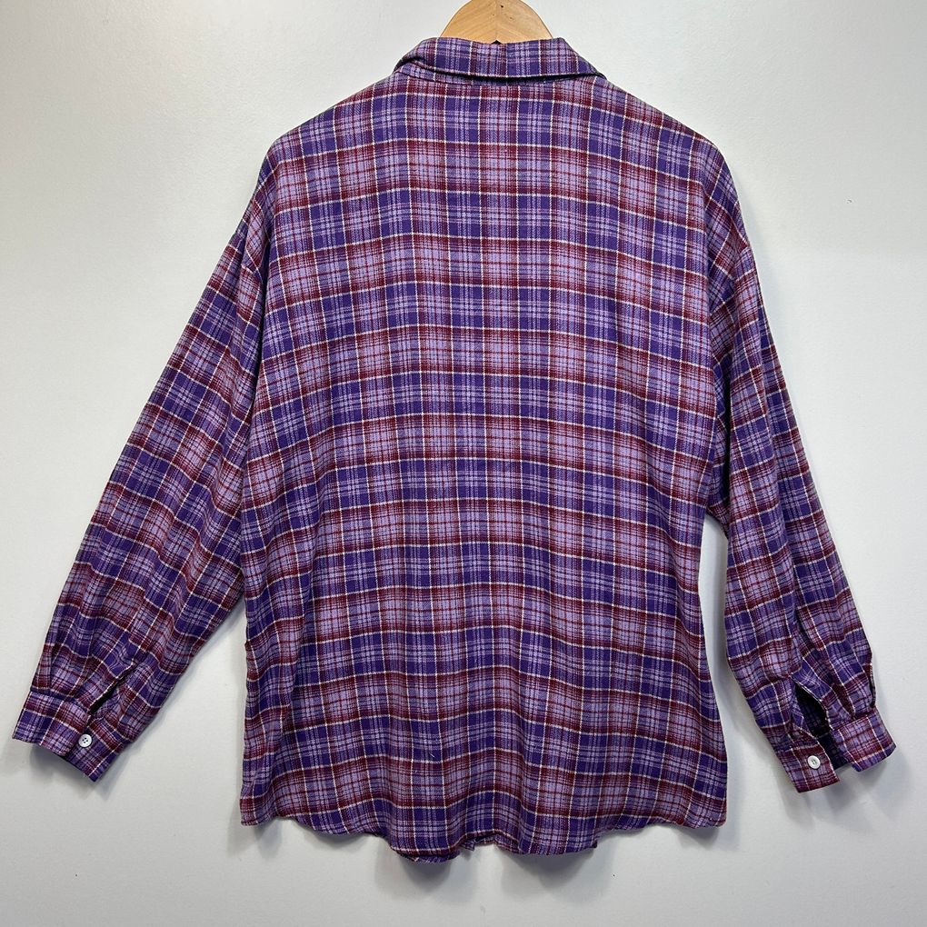Shein Purple Check Top - Size L