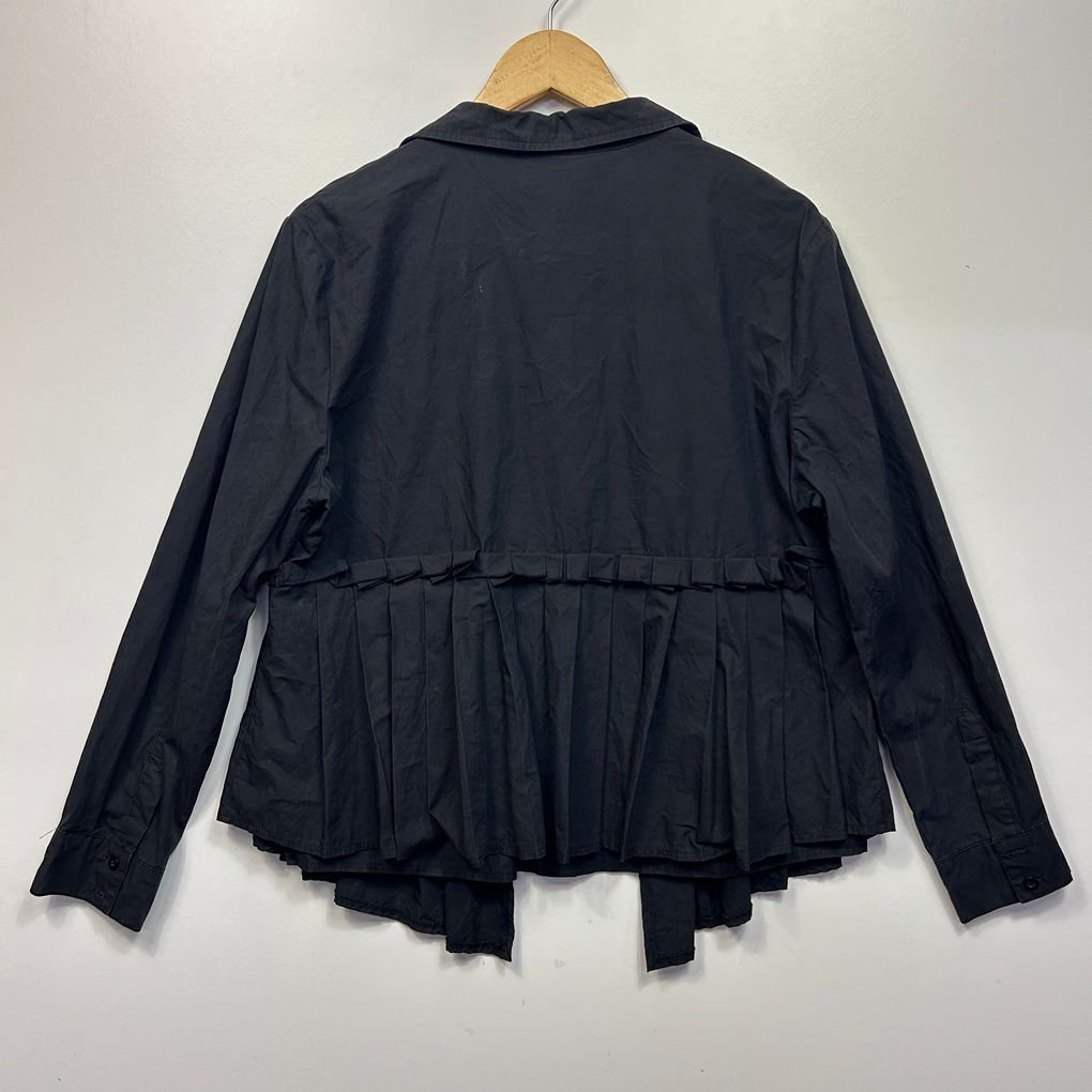 Boohoo Black Cotton Top - Size 16