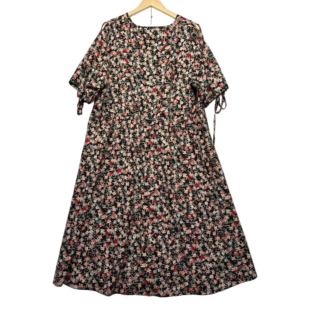 Black Floral Dress - Size 5XL
