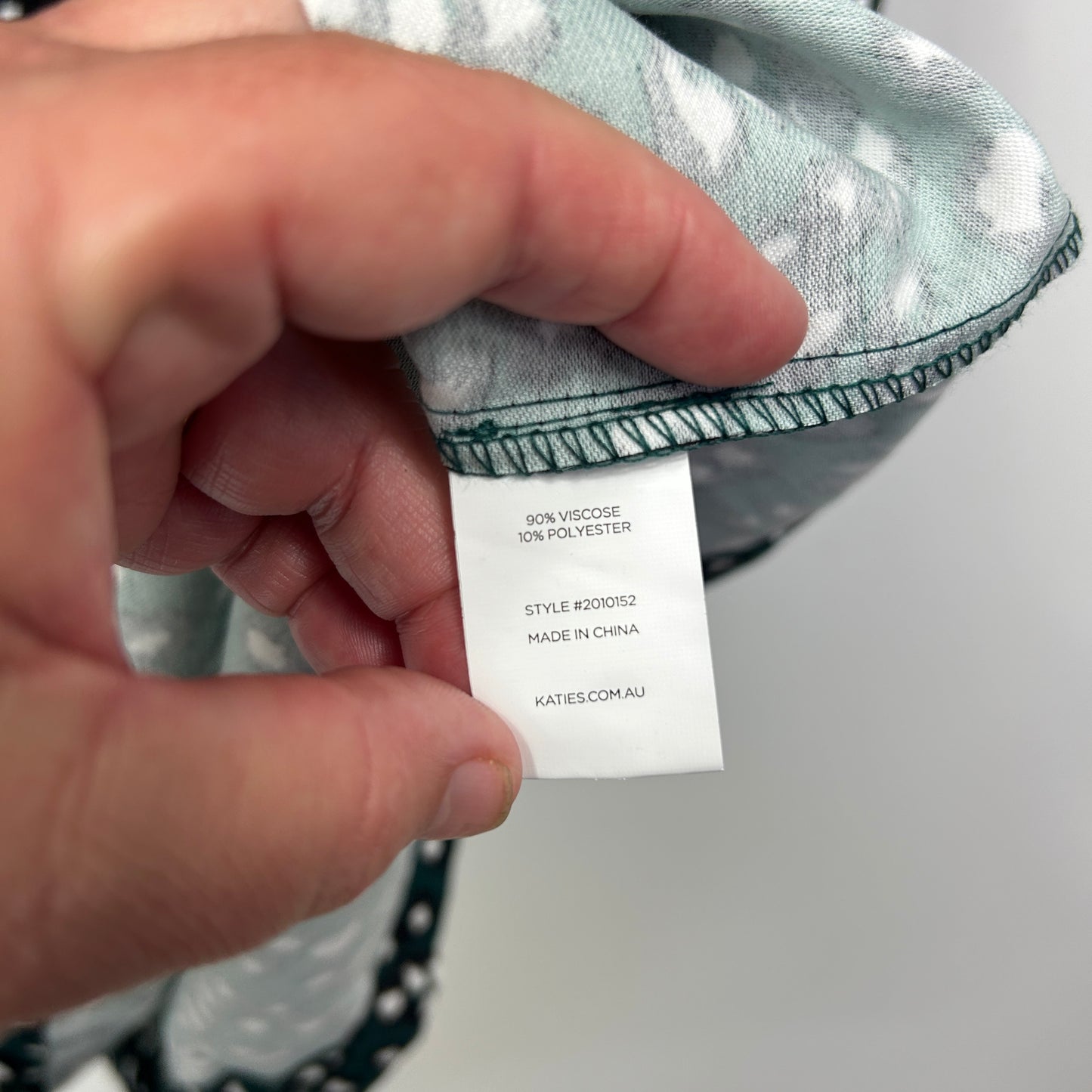 Rockmans Teal & Black Leopard Print Dress - Size 18