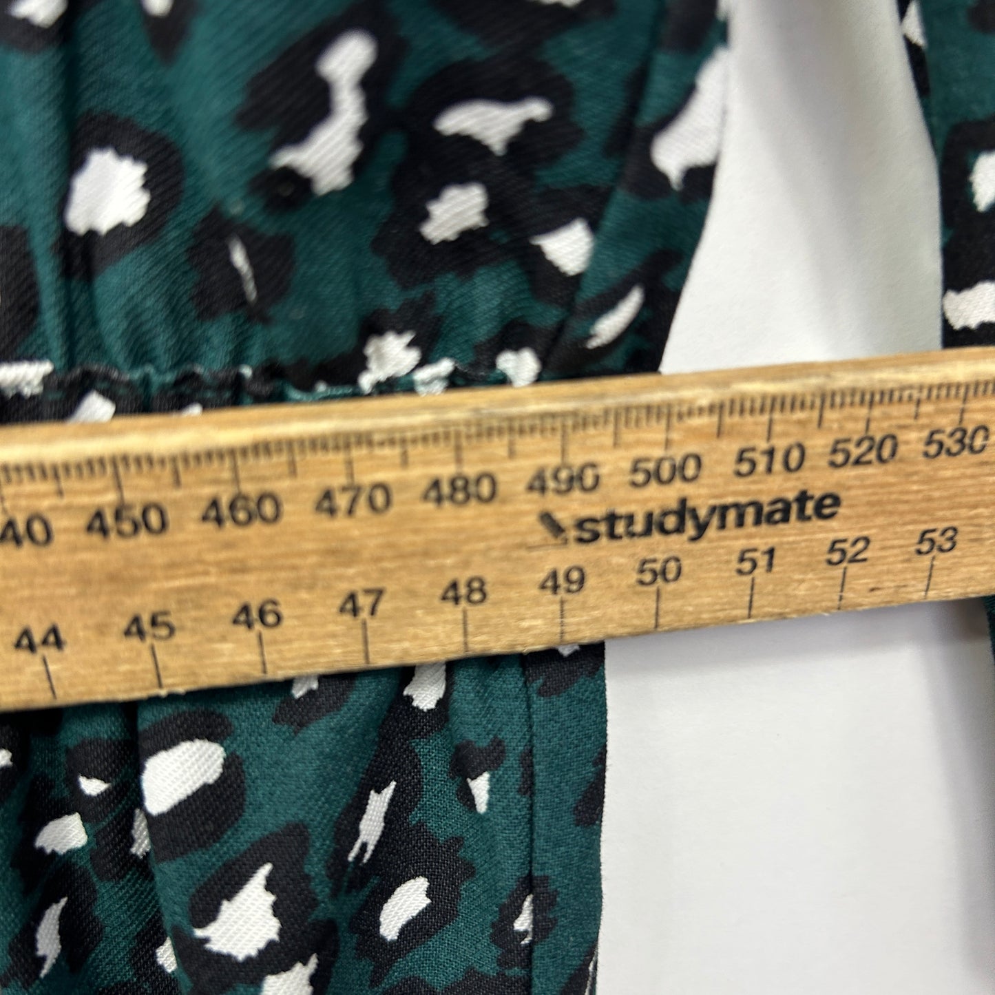 Rockmans Teal & Black Leopard Print Dress - Size 18