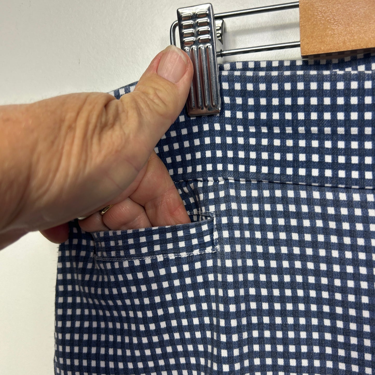 Autograph Navy Check Pull On Short - Size 22