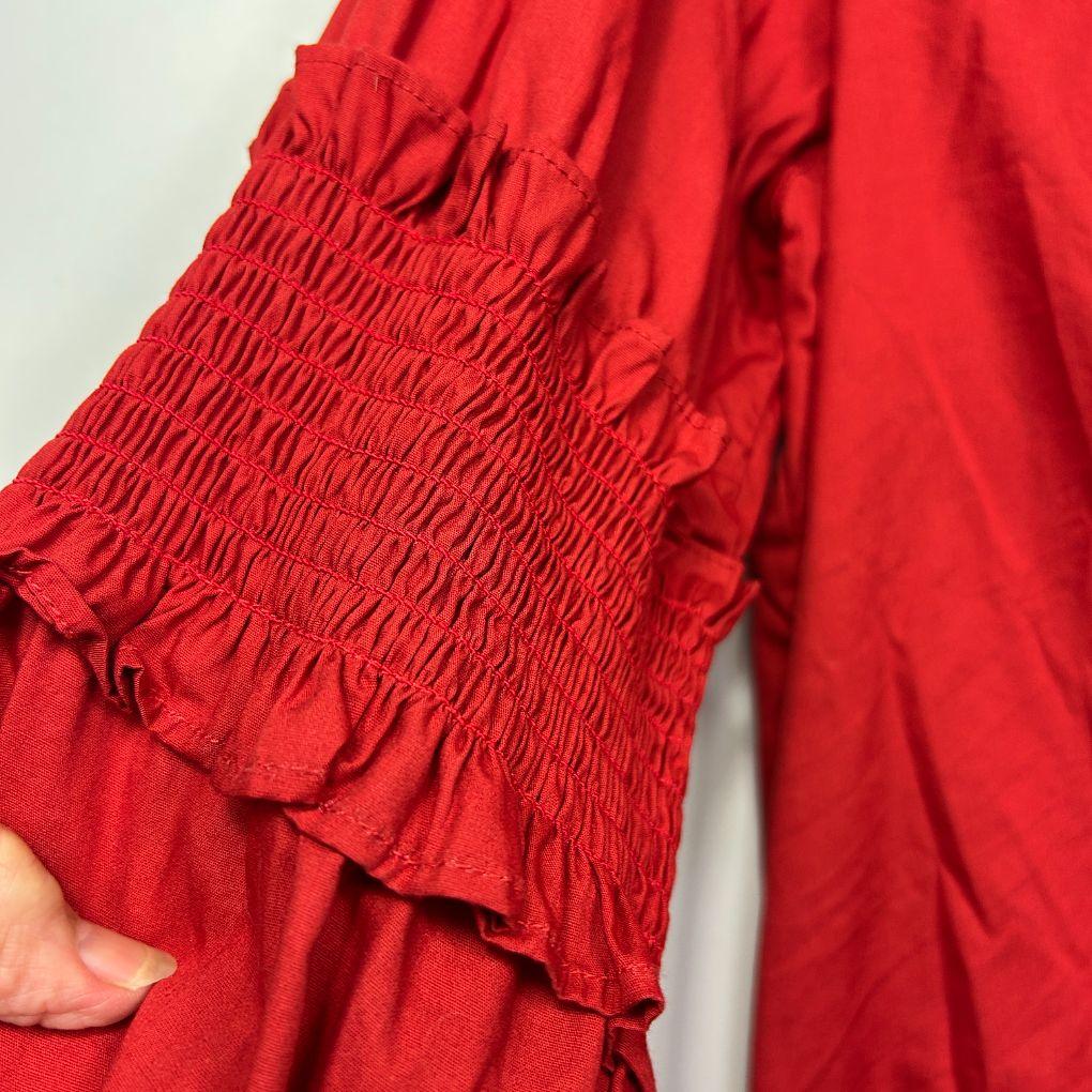 Marco Polo Red Cotton Top - Size 14