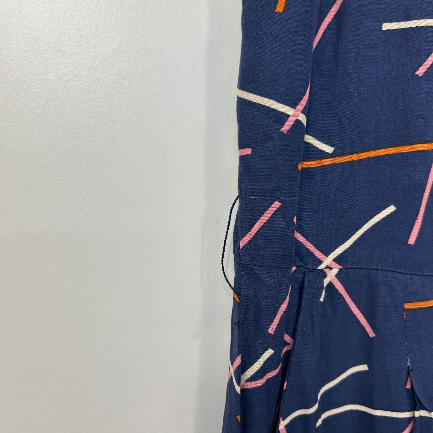 Princess Highway Navy Geometric Print Jumpsuit - Size 16