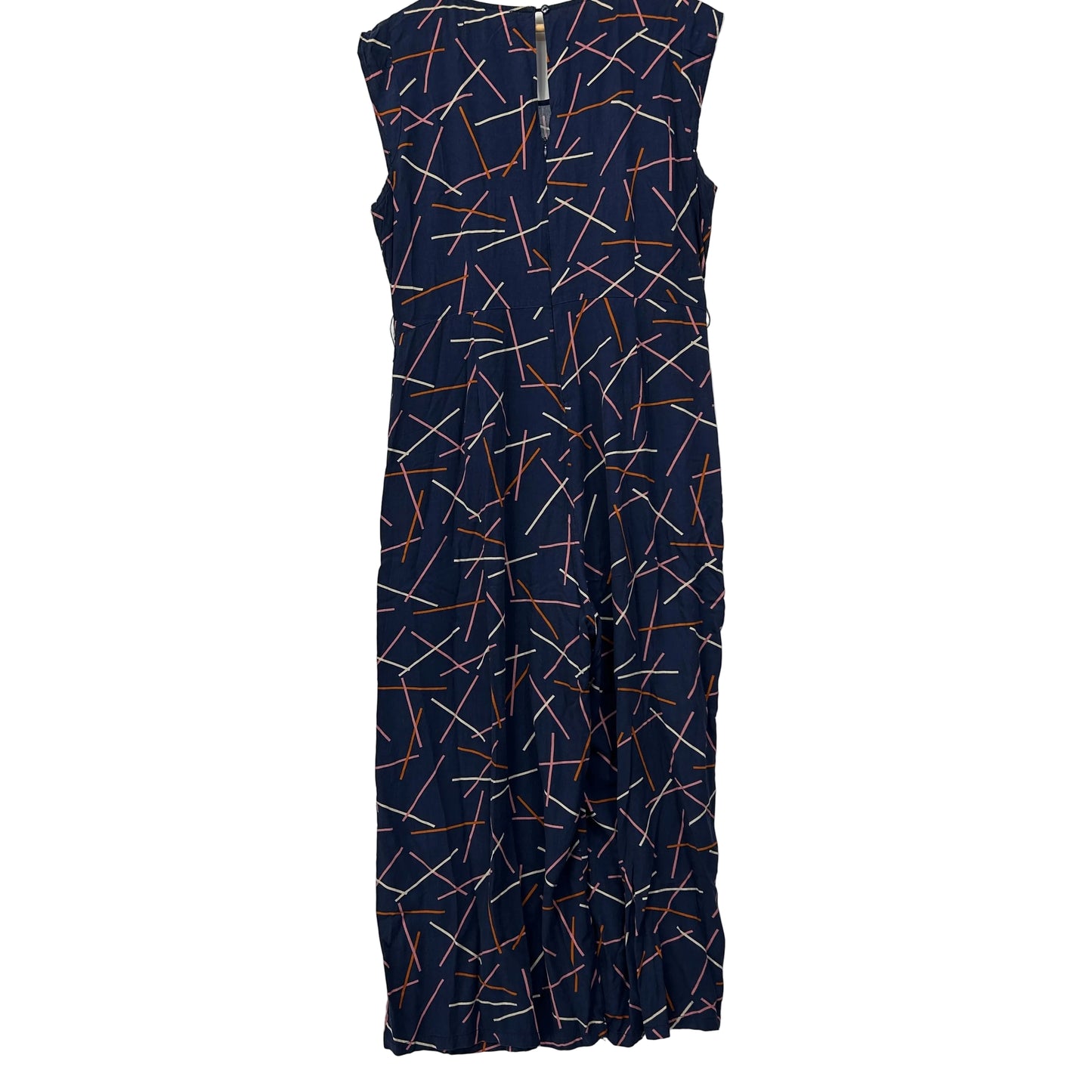 Princess Highway Navy Geometric Print Jumpsuit - Size 16